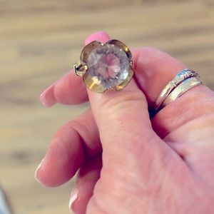 Beautiful Extremely Rare Estate Vintage Italian Wedding Ring Setting